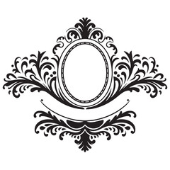 vintage decorative frame border vector line art illustration collection