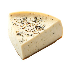 Tofu Cheesecake with Seeds Isolated on Transparent Background