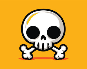 Modern vector flat design simple minimalist logo template of skull king vector collection for brand, emblem, label, badge. Isolated on white background.