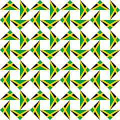 jamaica flag triangle pattern. vector illustration