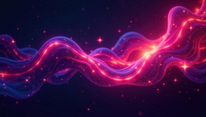 Flickering lights weave through a darkened space, illuminating fluid, organic shapes, movement, abstract, darkness