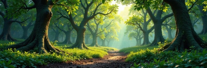 Forest Landscape with Camouflage Pattern , outdoors, landscape, camouflage