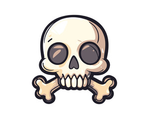 Sport Gaming Teams Logo: Skull Mascot - Vector Graphic. Skull silhouette logo