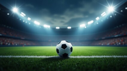 Soccer Stadium, Football Stadium, Green Field, Soccer Field, Football Field, Stadium Lights, Goalpost, Sports Arena, Soccer Match, Grass Field, Artificial Turf, Real Grass Field, Sports Venue, Soccer 