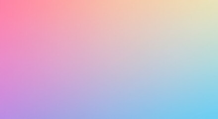 Obraz premium Colorful Pastel Gradient Background Banner – Soft Rainbow Hues with Light Blue and Pink Blur
