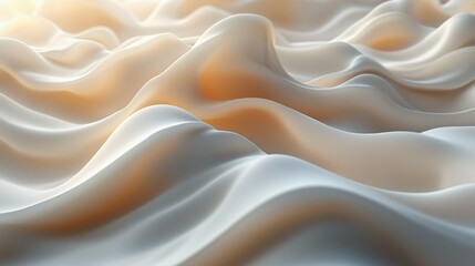 Obraz premium Elegant folds of light-colored fabric create a soft, textured backdrop with a realistic appearance, perfect for luxurious design or decor themes. 