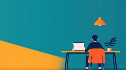 Parent balancing work and childcare at home with laptop