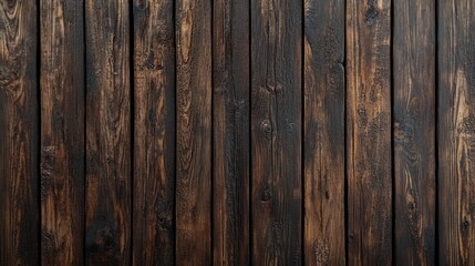 Naklejka premium Dark Brown Wooden Planks Background Texture