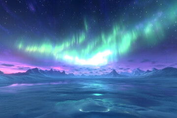 Naklejka premium night sky and sea