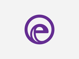 E logo