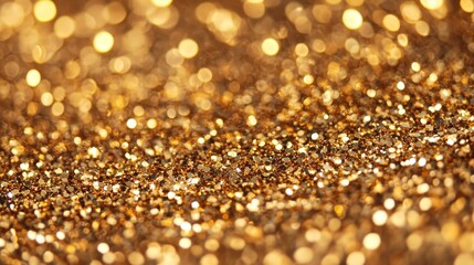 Shimmering golden glitter composition background