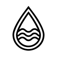Simple Water Drop Logo with Subtle Wave Pattern – Minimalist and Elegant Design