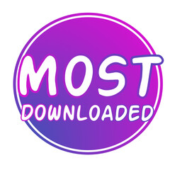 Most downloaded image, file,song, badge png icon © SdStockgrapher