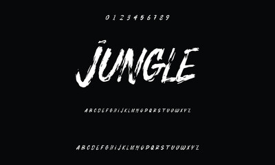 Handwritten calligraphic black watercolor alphabet