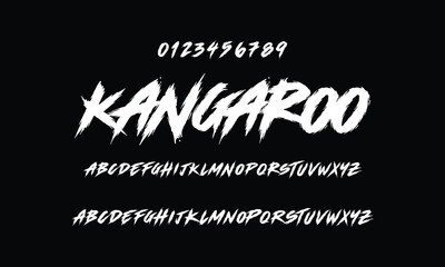 Set of Numbers 1, 2, 3, 4, 5, 6, 7, 8, 9, 0. Brush stroke, marker textured numbers. Stylish hand draw brush painted numbers set. Bold brush drawn grunge. Dirty texture vector. Rough brush strokes.