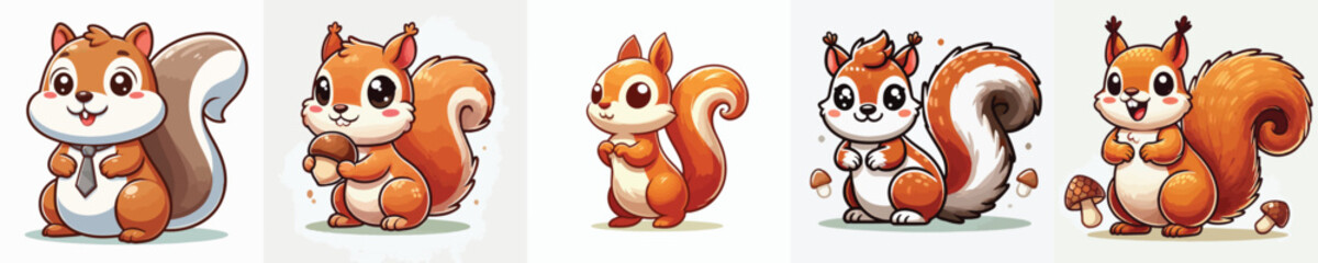 very cute and adorable squirrel vector © sarah16blakeyxh2