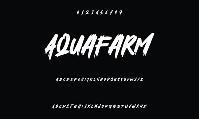 Set of Numbers 1, 2, 3, 4, 5, 6, 7, 8, 9, 0. Brush stroke, marker textured numbers. Stylish hand draw brush painted numbers set. Bold brush drawn grunge. Dirty texture vector. Rough brush strokes.