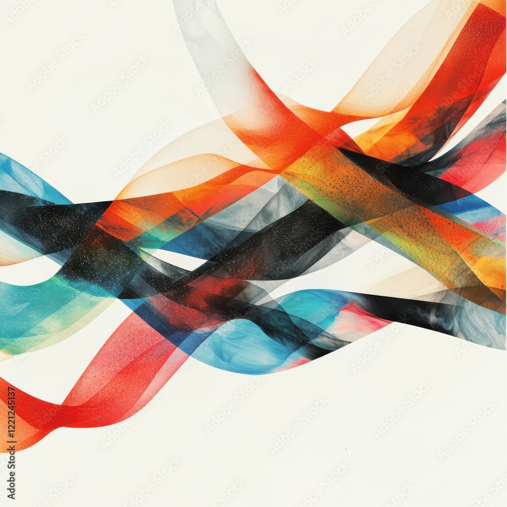 Poster flowing lines metaphor for persuasive presentation abstract art digital creation colorful environmen