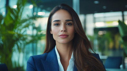 Fototapeta premium Confident Businesswoman Portrait in Modern Office