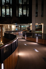 London - UK - 2025.01.25: St Alphage High Walk at night