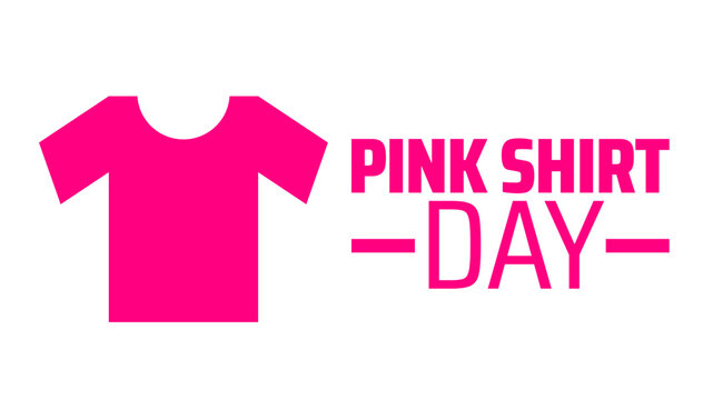 Pink Shirt Day background banner or poster design template. observed every year in February. Holiday concept. Use to any Template, card, poster, placard, template.