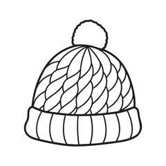 Girl and Groovy: Bold and Easy Coloring Page, Line art, Balck and white Image, Drawing, cap Coloring page