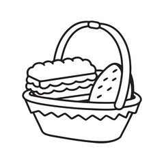 Girl and Groovy: Bold and Easy Coloring Page, Line art, Balck and white Image, Drawing, Coloring page