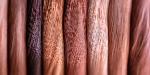 Fototapeta premium Diverse range of hair colors in various shades and textures