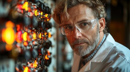 Obraz premium Close-up of a healthcare provider utilizing wearable device data and interactive dashboards to analyze patient health trends in a sophisticated care facility