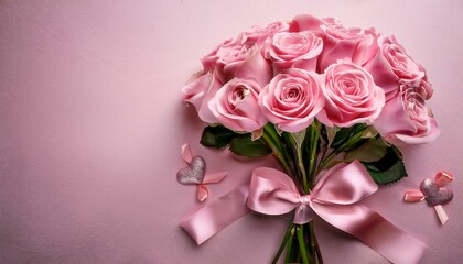 bouquet of pink roses