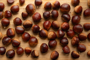 Chestnuts close up