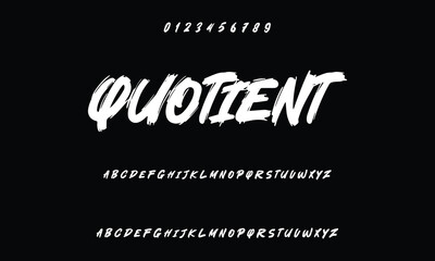 Set of Numbers 1, 2, 3, 4, 5, 6, 7, 8, 9, 0. Brush stroke, marker textured numbers. Stylish hand draw brush painted numbers set. Bold brush drawn grunge. Dirty texture vector. Rough brush strokes.