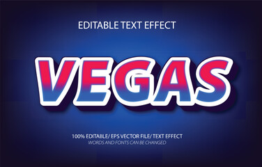 Vegas editable text effect, 3D editable text template.	