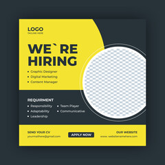 job hiring poster design, job hiring instagram post design,job hiring flyer
