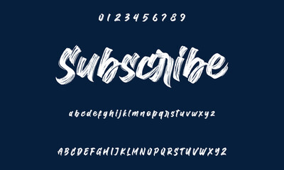 Set of Numbers 1, 2, 3, 4, 5, 6, 7, 8, 9, 0. Brush stroke, marker textured numbers. Stylish hand draw brush painted numbers set. Bold brush drawn grunge. Dirty texture vector. Rough brush strokes.