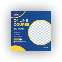 education instgram post design, education poster design, online course socila media post