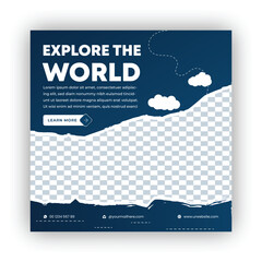 travel social media post design, travel flyer design, travel instgram post