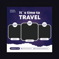 travel social media post design, travel flyer design, travel instgram post