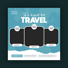 travel social media post design, travel flyer design, travel instgram post