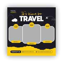 travel social media post design, travel flyer design, travel instgram post