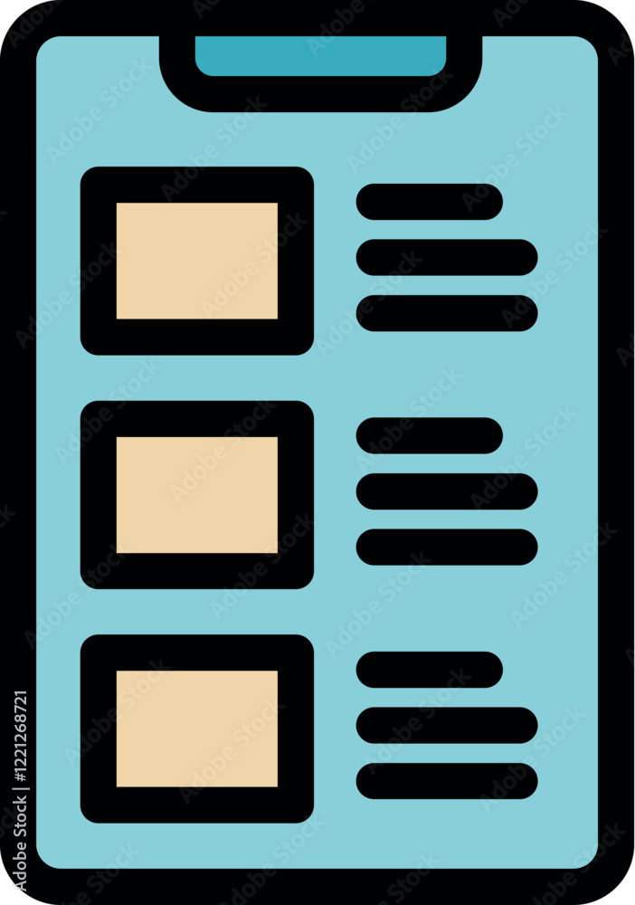 Poster clipboard with checklist symbolizing project management, task organization, and efficient workflow