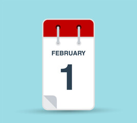 February 1 calendar icon