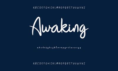 Hardest Brush Font. Hand Lettering Sketch Font. Vector Alphabet