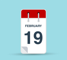 February 19 calendar icon