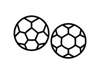 Fototapeta premium 2 same Soccer Ball icon on the white background.