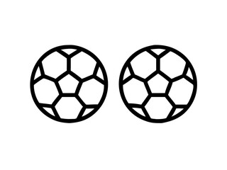 Fototapeta premium 2 same Soccer Ball icon on the white background.