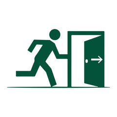 Emergency Exit vector art