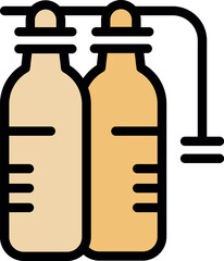 Oxygen tanks with regulator are ready for diving, ensuring a safe and controlled underwater breathing experience