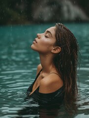 Fototapeta premium woman in water