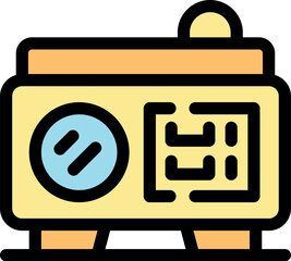 Retro radio receiver with extended antenna, playing music and evoking a sense of nostalgia